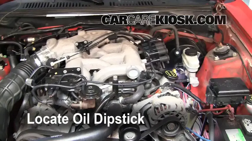 2004 Ford Mustang 3.9L V6 Coupe Oil Check Oil Level